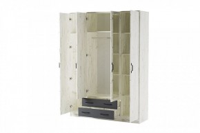БЕАТРИС Шкаф Квадро (дуб крафт белый/антрацит) в Асбесте - asbest.mebel24.online | фото 2