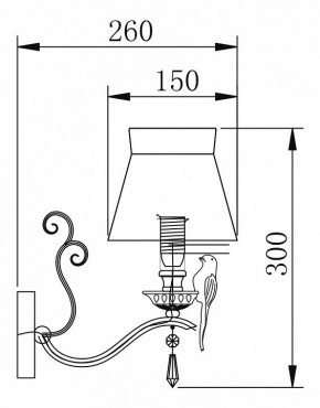 Бра Maytoni Bird ARM013-01-W в Асбесте - asbest.mebel24.online | фото 2