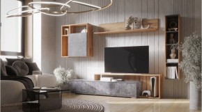 ДАЛЛАС Гостиная (модульная) цемент темный в Асбесте - asbest.mebel24.online | фото