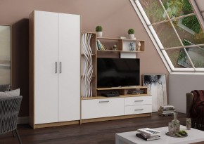 ДАРЬЯ Гостиная (Дуб Вотан/Белый глянец) в Асбесте - asbest.mebel24.online | фото