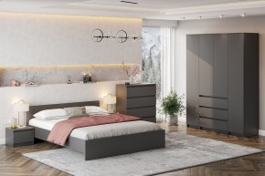 ДЕНВЕР Кровать 1600 (Графит серый) в Асбесте - asbest.mebel24.online | фото 4