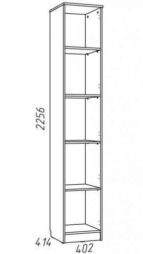 Детская Фанк Шкаф для книг НМ 013.03-01 М в Асбесте - asbest.mebel24.online | фото 3