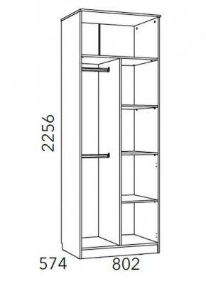 Детская Фанк Шкаф для одежды НМ 014.07 М в Асбесте - asbest.mebel24.online | фото 3