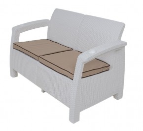 Диван Yalta Premium Sofa 2 Set (Ялта) белый (+подушки под спину) в Асбесте - asbest.mebel24.online | фото 1