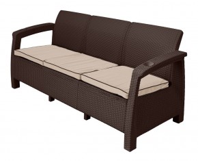 Диван Yalta Premium Sofa 3 Set (Ялта) шоколадный (+подушки под спину) в Асбесте - asbest.mebel24.online | фото 1
