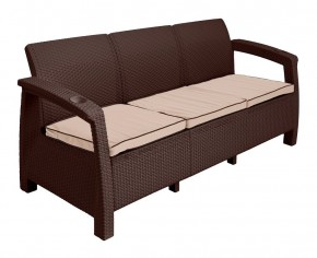 Диван Yalta Premium Sofa 3 Set (Ялта) шоколадный (+подушки под спину) в Асбесте - asbest.mebel24.online | фото 2