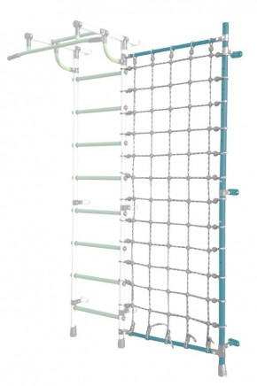 Дополнительная стойка к пристенному ДСК Pastel с сеткой для лазания, цв. бирюзовый в Асбесте - asbest.mebel24.online | фото