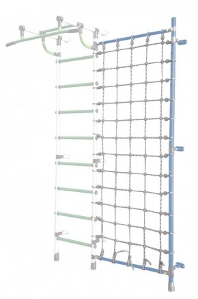 Дополнительная стойка к пристенному ДСК Pastel с сеткой для лазания, цв. голубой в Асбесте - asbest.mebel24.online | фото