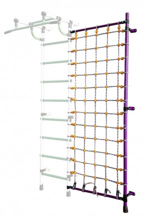 Дополнительная стойка к пристенному ДСК с сеткой для лазания, цв. фиолетовый в Асбесте - asbest.mebel24.online | фото