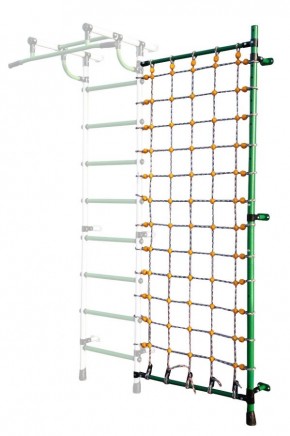Дополнительная стойка к пристенному ДСК с сеткой для лазания, цв. зеленый в Асбесте - asbest.mebel24.online | фото
