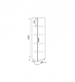 Дуглас (подростковая) М03 Пенал в Асбесте - asbest.mebel24.online | фото 2