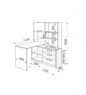 Дуглас (подростковая) М07 Стол угловой в Асбесте - asbest.mebel24.online | фото 2