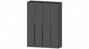 ЭЛЕГАНТ Шкаф 4х створчатый (графит) в Асбесте - asbest.mebel24.online | фото