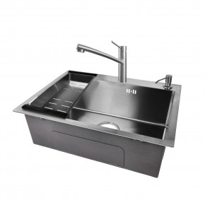 EMB-119 Satine  PROMO (Мойка, Смеситель, Дозатор, Корзина) в Асбесте - asbest.mebel24.online | фото