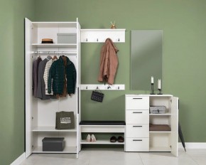 ЭЙР прихожая (модульная) Белый Шагрень в Асбесте - asbest.mebel24.online | фото 2