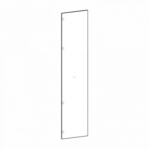 Фасад двери глухой (левый) Глянец белый Марсель в Асбесте - asbest.mebel24.online | фото
