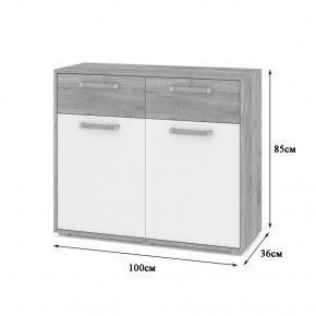 ФЛОРИДА Гостиная (модульная) дуб серый/белый в Асбесте - asbest.mebel24.online | фото 6