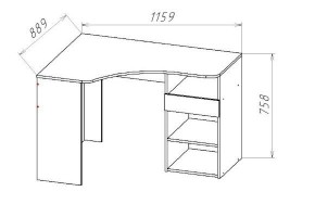 ГЕОМЕТРИЯ ГМТ.10 Стол угловой в Асбесте - asbest.mebel24.online | фото 2