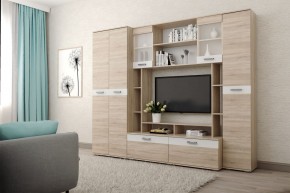Гостиная Белла (Дуб Сонома/Белый глянец) в Асбесте - asbest.mebel24.online | фото