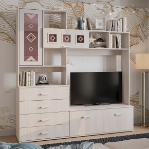 Гостиная Белла (модульная) ясень белый в Асбесте - asbest.mebel24.online | фото 15