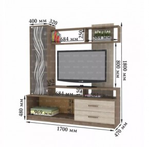 Гостиная Дарья Модульная (Дуб вотан/Белый глянец) в Асбесте - asbest.mebel24.online | фото 5