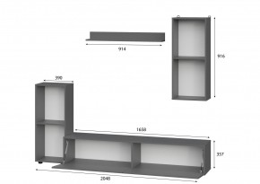 Гостиная МГС 10 (Графит) в Асбесте - asbest.mebel24.online | фото 2