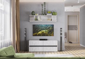 Гостиная Мрия (модульная) Бетон пайн светлый/Графит в Асбесте - asbest.mebel24.online | фото 11