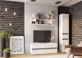 Гостиная Мрия (модульная) Бетон пайн светлый/Графит в Асбесте - asbest.mebel24.online | фото 9