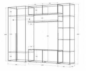 Гостиная Норден (Дуб Крафт белый) в Асбесте - asbest.mebel24.online | фото 4