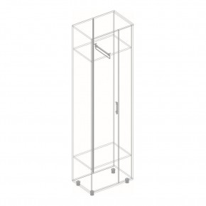 ГРАФ Шкаф  2-х створчатый для одежды (темно серый) в Асбесте - asbest.mebel24.online | фото 2