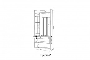 ГРЕТТА Прихожая (дуб сонома/ясень черный) в Асбесте - asbest.mebel24.online | фото 4