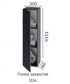 ХЛОЯ Гостиная (Дуб Вотан/Обсидиан) модульная в Асбесте - asbest.mebel24.online | фото 4
