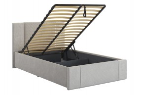 ХЛОЯ Кровать 1200 с ПМ (галька велюр) в Асбесте - asbest.mebel24.online | фото