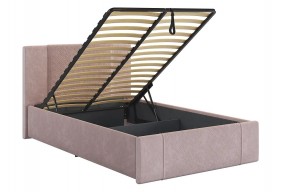 ХЛОЯ Кровать 1200 с ПМ (нежно-розовый велюр) в Асбесте - asbest.mebel24.online | фото