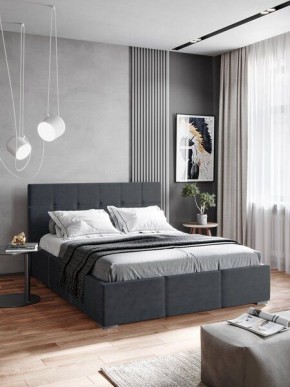 Интерьерная Кровать Рио 1.6 Ортопед ПМ с ящиком Серый в Асбесте - asbest.mebel24.online | фото