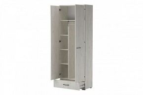 ИТАЛИЯ ШК1Я-800 Шкаф 2дв, 1ящ (дуб крафт белый) в Асбесте - asbest.mebel24.online | фото 2