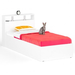 Камелия Кровать 0900, цвет белый, ШхГхВ 93,5х217х78,2 см., сп.м. 900х2000 мм., без матраса, основание есть в Асбесте - asbest.mebel24.online | фото 1