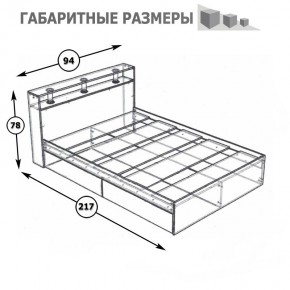 Камелия Кровать 0900, цвет венге/дуб лоредо, ШхГхВ 93,5х217х78,2 см., сп.м. 900х2000 мм., без матраса, основание есть в Асбесте - asbest.mebel24.online | фото 4