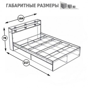 Камелия Кровать 1600, цвет белый, ШхГхВ 163,5х217х78,2 см., сп.м. 1600х2000 мм., без матраса, основание есть в Асбесте - asbest.mebel24.online | фото 4