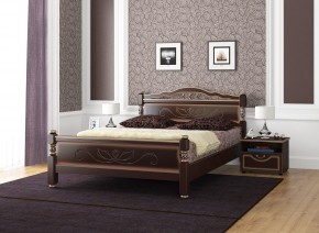 КАРИНА-5 Кровать из массива 1200 (Темный орех) в Асбесте - asbest.mebel24.online | фото