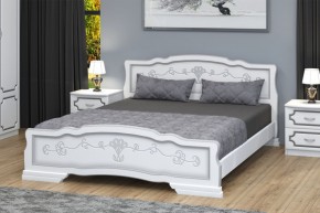 КАРИНА-6 Кровать из массива 1800 (Белый Жемчуг) в Асбесте - asbest.mebel24.online | фото