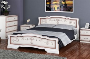 КАРИНА-6 Кровать из массива 1800 (Дуб молочный) в Асбесте - asbest.mebel24.online | фото