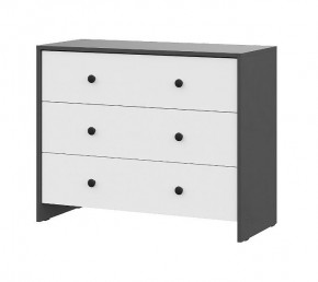 Комод 3 ящика "Дольче" (графит/белый) в Асбесте - asbest.mebel24.online | фото
