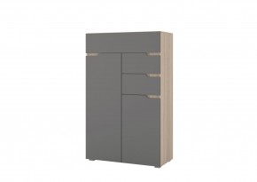 Комод АНТАЛИЯ (Сонома/Графит софт) в Асбесте - asbest.mebel24.online | фото