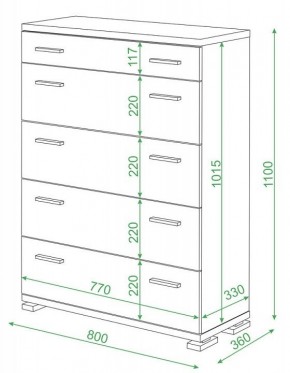 Комод Домино КМ-1 в Асбесте - asbest.mebel24.online | фото 2