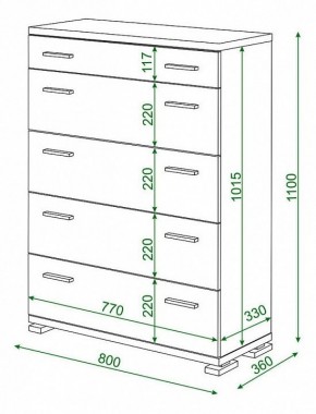 Комод Домино КМ-1 в Асбесте - asbest.mebel24.online | фото 3