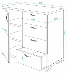 Комод Домино ТБ-4МН в Асбесте - asbest.mebel24.online | фото 2