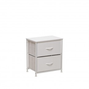 Комод Leset Линкс 2 ящ. (к/з), Каркас Белый, ящики Белые в Асбесте - asbest.mebel24.online | фото 2