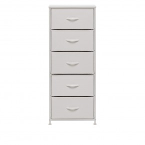 Комод Leset Линкс 5 ящ. (к/з), Каркас Белый, ящики Белые в Асбесте - asbest.mebel24.online | фото 1