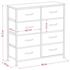 Комод Leset Линкс 8 ящ. (к/з), Каркас Белый, ящики Белые в Асбесте - asbest.mebel24.online | фото 8
